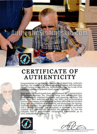 Stan Lee Autographed Spiderman Web Slinger 16x20 Photo