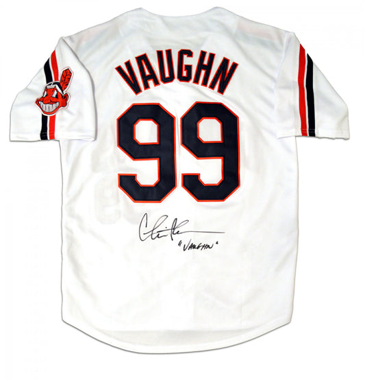 Charlie Sheen Autographed Cleveland Indians "Vaughn" Baseball Jersey