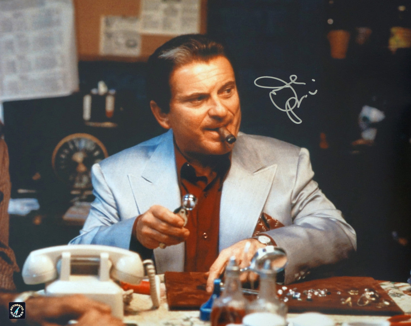 Joe Pesci w/ Diamonds Autographed CASINO 16x20 Photo