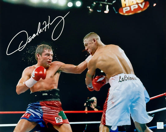 Oscar De La Hoya Autographed 16x20 Photo Vs Fernando Vargas