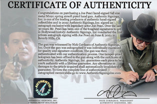 Joe Pesci Autographed M1911 Airsoft Pistol Gun