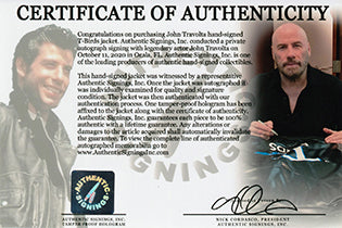 John Travolta Autographed Grease T-Birds Motorcycle Jacket