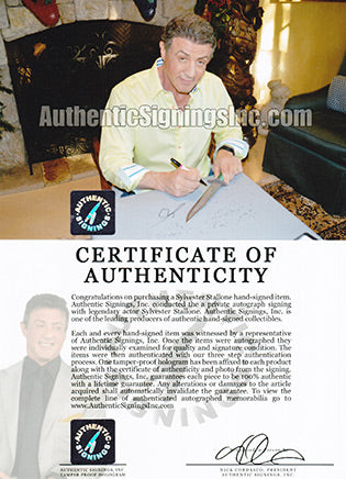 Sylvester Stallone Autographed FIRST BLOOD RAMBO Knife
