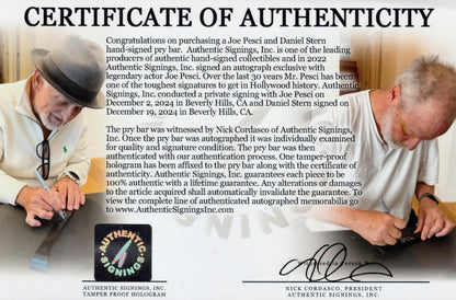 Joe Pesci & Daniel Stern Autographed Pry Bar