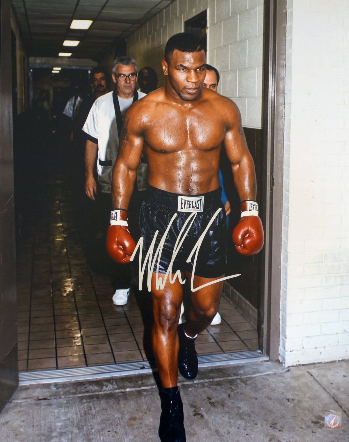 Mike Tyson Autographed 16x20 Ring Walk Photo