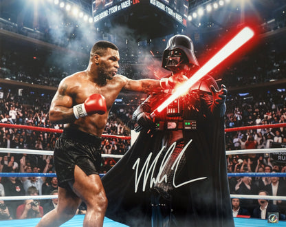 Mike Tyson Autographed 16x20 Photo vs Darth Vader