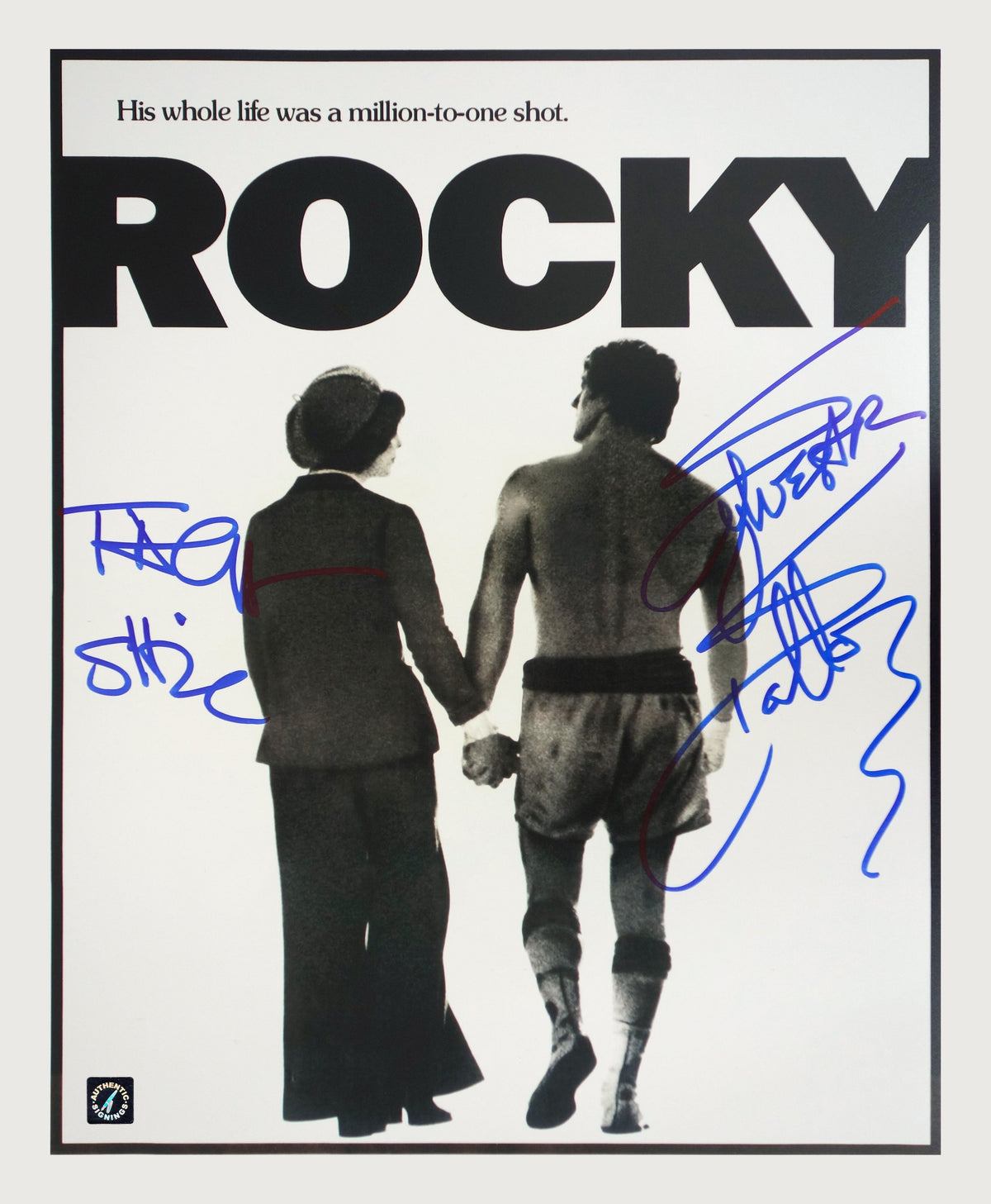 Sylvester Stallone & Talia Shire Autographed ROCKY 16x20 Movie Poster Photo