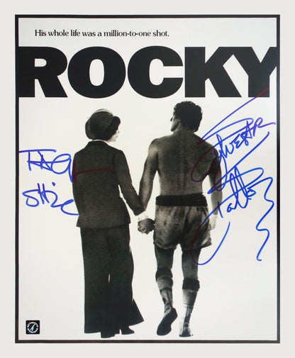 Sylvester Stallone & Talia Shire Autographed ROCKY 16x20 Movie Poster Photo