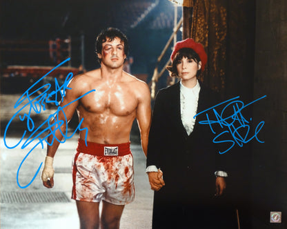Sylvester Stallone & Talia Shire Autographed ROCKY 16x20 Color Photo