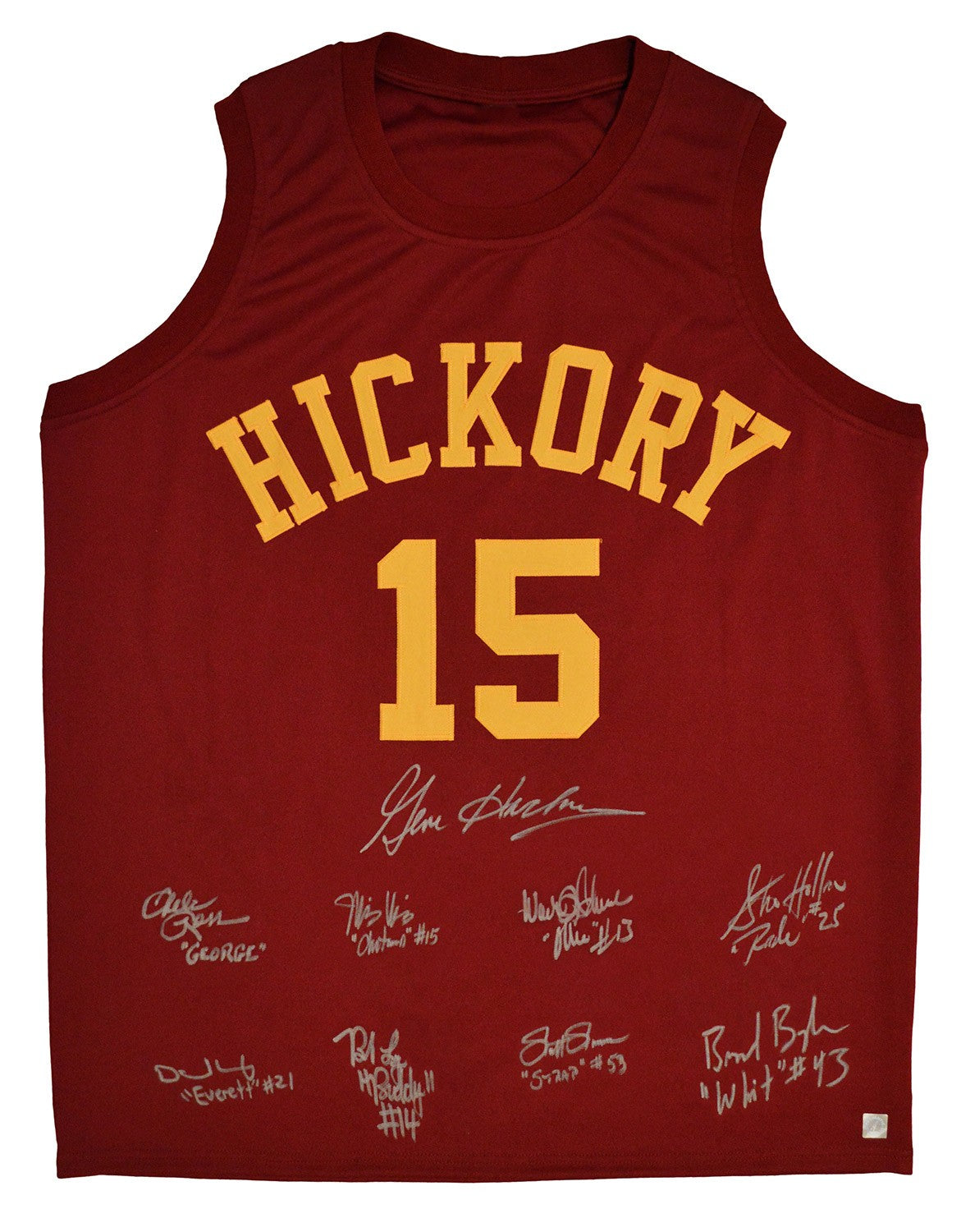 Gene Hackman & Hoosiers Cast Autographed Hickory Huskers Basketball Jersey