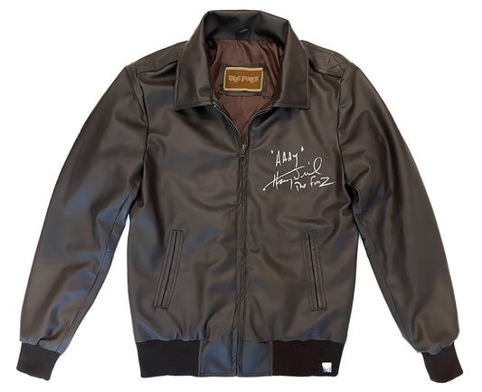 Henry Winkler "The Fonz" Happy Days Autographed Faux Leather Jacket