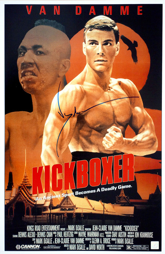 Jean Claude Van Damme Autographed Kickboxer 16x24 Movie Poster