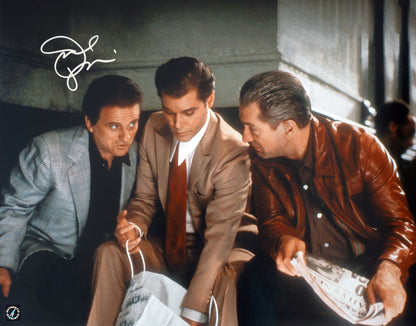 Joe Pesci w/ Robert De Niro & Liotta Autographed GOODFELLAS Money 16x20 Photo