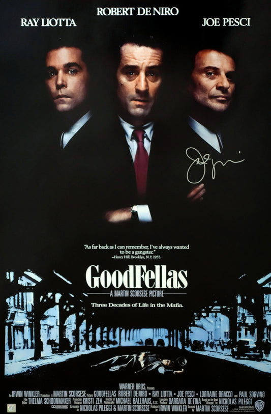 Joe Pesci Autographed GOODFELLAS 24x36 Movie Poster