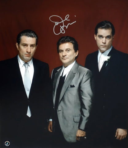 Joe Pesci w/ Robert De Niro & Liotta Autographed GOODFELLAS Studio 16x20 Photo