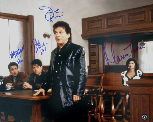 Joe Pesci, Marisa Tomei, Ralph Macchio & Mitchell Whitfield Autographed MY COUSIN VINNY 16x20