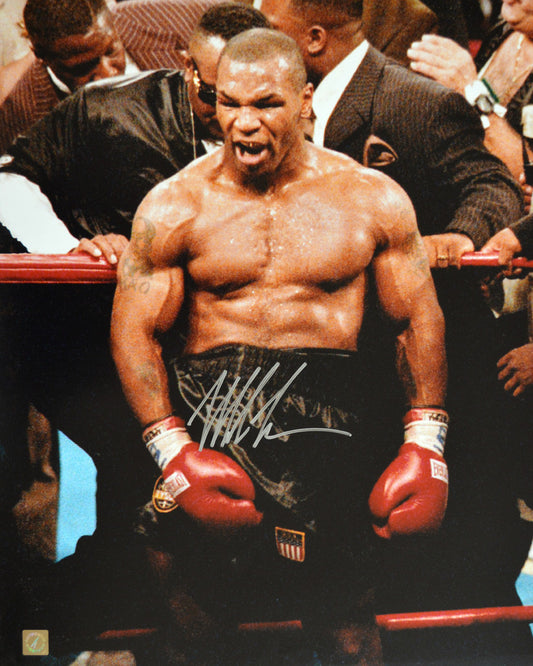 Mike Tyson In Rage Autographed 16x20 Photo