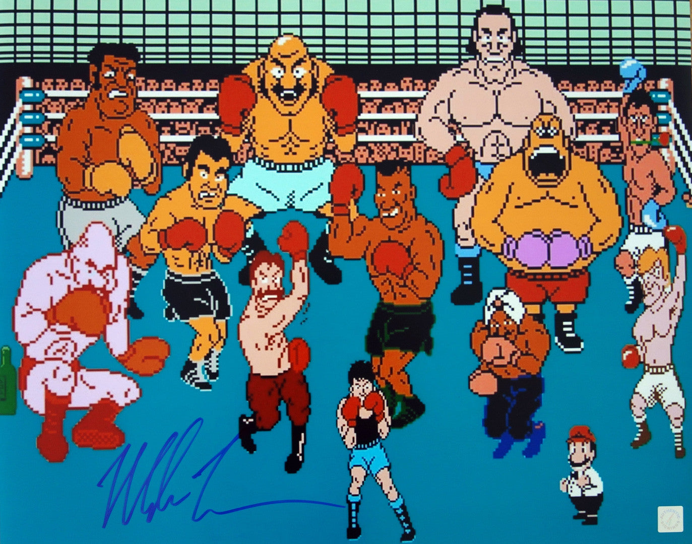 Mike Tyson Punch Out Cast Autographed 16x20 Photo