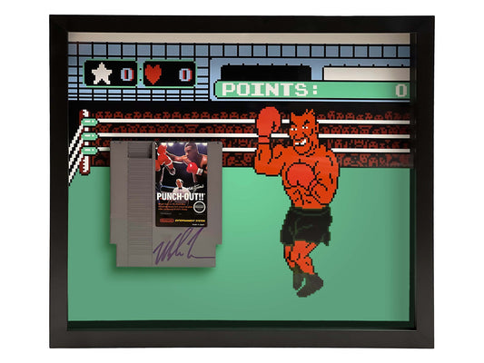 Mike Tyson Autographed & Framed Nintendo Punch Out Video Game