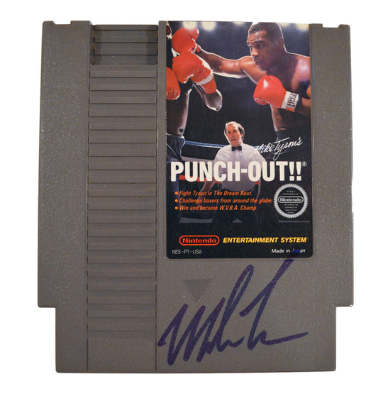 Mike Tyson Autographed Nintendo Punch Out Video Game & Case