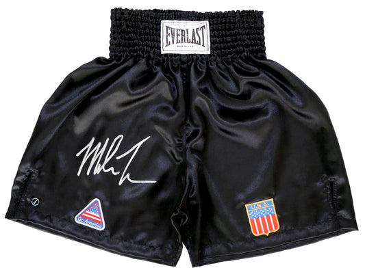 Mike Tyson Autographed Everlast Boxing Trunks