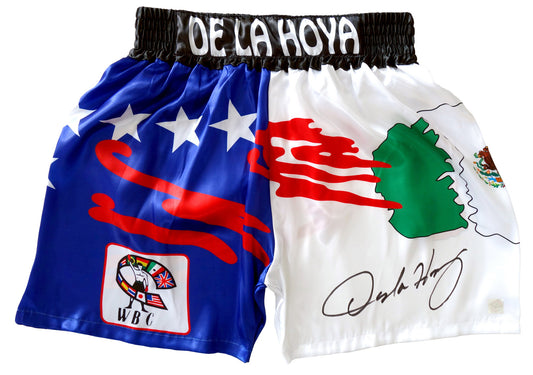 Oscar De La Hoya Autographed Boxing Trunks