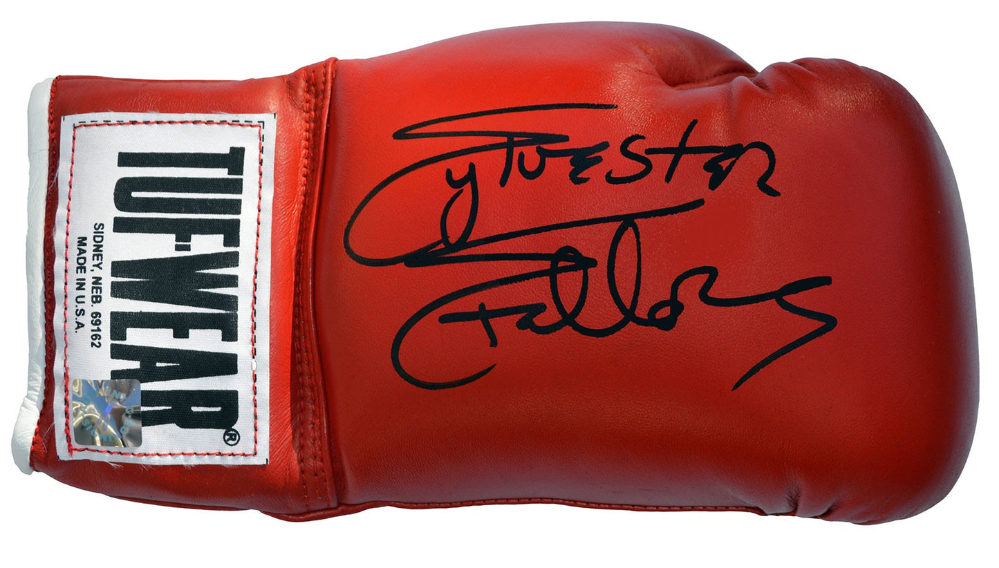 Sylvester Stallone Autographed ROCKY IV Red Tuf Wear Boxing Glove