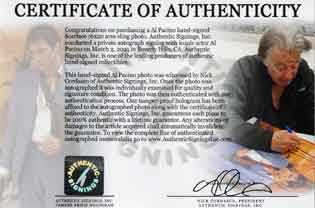 Al Pacino Autographed Arm Sling SCARFACE 16x20 Photo