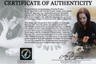 Priscilla Presley Autographed Collage with Elvis Presley 16x20 Photo